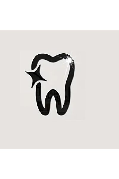 Slasa Wall Sticker Decorative Black Tooth Shape by