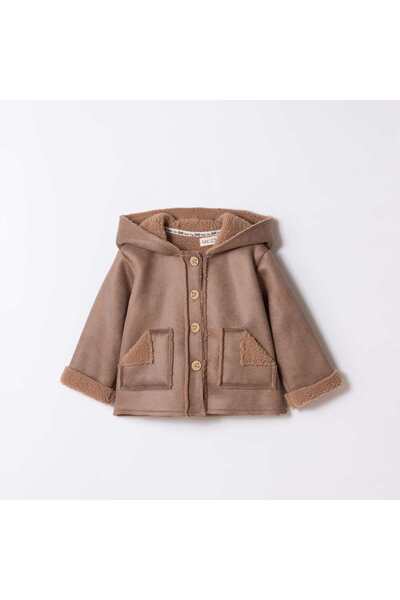 JNF kids سترة للأولاد الصغار والأطفال بغطاء للرأس من القطيفة