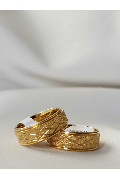 ZÜLİSCH خاتم كوملو ذهبي من الفولاذ 316L فضي اللون للنساء