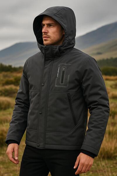 FREED MOND Water and Wind Resistant Fur-Lined Softshell Men's Jacket