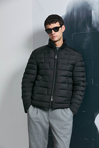 Lufian Lukas Kaz Feather Black Men's Coat 112120245