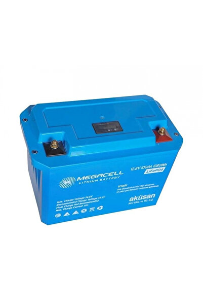 Megacell 12.8V 100Ah Lityum Demir Fosfat Akü