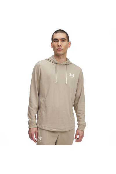 Under Armour Rival Terry Lc Erkek Bej Kapüşonlu Sweatshirt