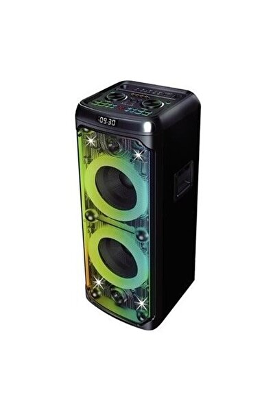 HZL ACS-5 100W Güçlü Bluetooth Hoparlör | 2x2 10” İnç Speaker RGB LED Işıklı ...