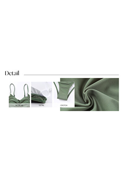 OEM Women's 2-piece high-waisted swimsuit, Green XL