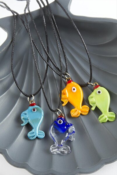 glovia bijuteri قلادة زجاجية على شكل سمكة