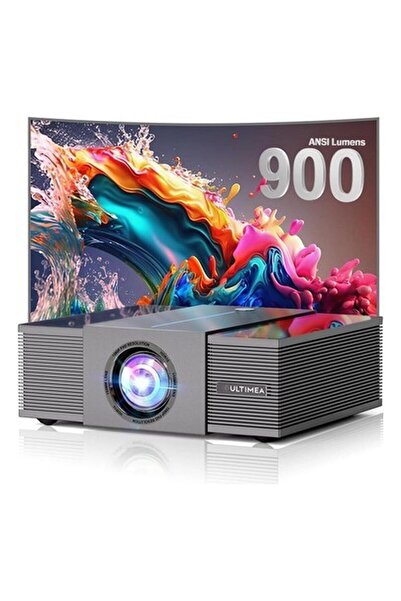 ULTIMEA 1080P Projektör - 4K Destekli 900 Ansı Lümen - 6d Keystone, 30W Hopar...