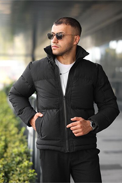 İBOSS MODA New Season Crinkle Fabric Water Repellent Men's Puffer Jacket