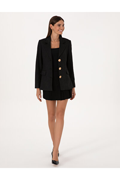 Pierre Cardin Black Slim Fit Jacket 50312943-Vr046