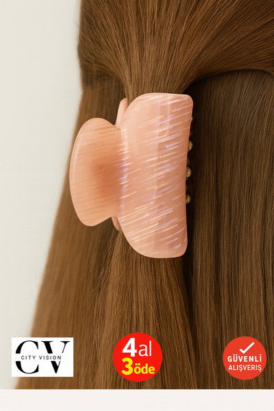 cityvision مشبك شعر ماندال بودرة لامعة 4 سم - أنيق ومتين