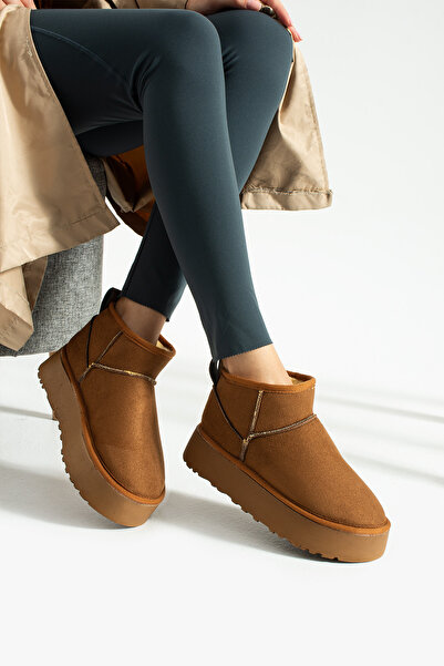 ALTUVATEKS Γυναικείες Κλασικές Μίνι Μπότες με Γούνα Εσωτερικά