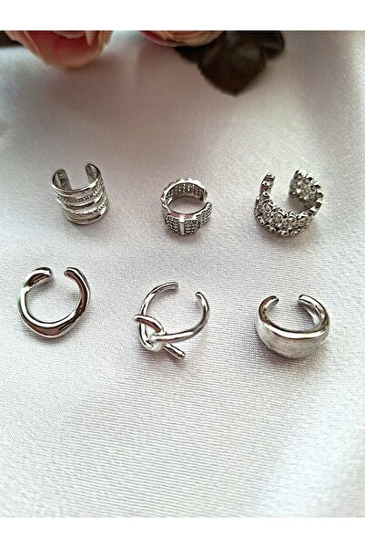 ERKA AKSESUAR 6'lı Delik Gerektirmeyen Earcuff Kıkırdak Küpe