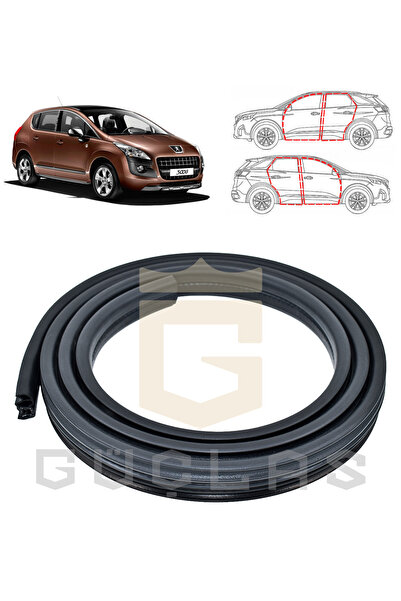 Güçlas Peugeot 3008  Uyumlu Kapı Fitili - Peugeot 3008 Kapı Lastiği (4 Kapı T...