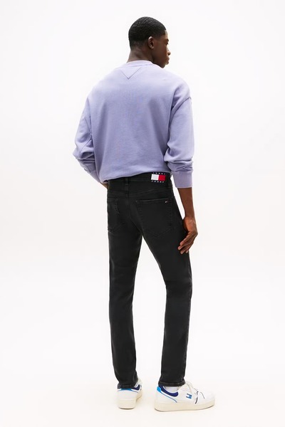 Tommy Hilfiger Erkek Austin Daralan Paça Slim Fit Jean Pantolon - Siyah