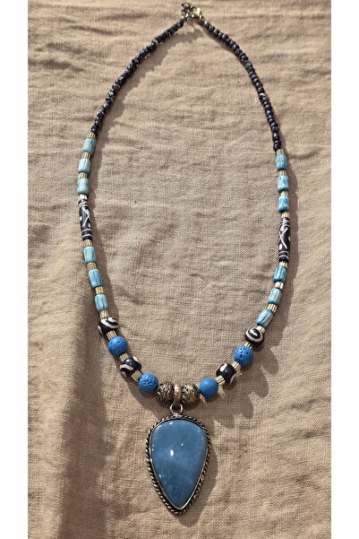 trendbysena Authentic Agate Natural Stone Necklace