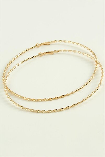 ZERO LAND Twisted Metal Hoop Earrings 8-9-10 cm