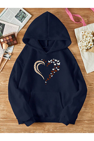 trendypassion Hanorac oversize unisex cu imprimeu leopard inimă