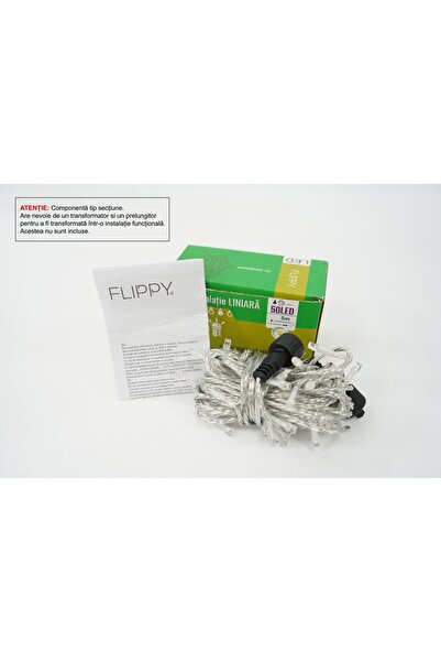 SOHO Instalatie de Craciun Tip Liniar, 8 jocuri de lumini, Fir Transparent, 5...