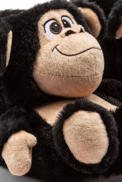 Twigy Monkey Children's Animal Slippers Black 30/35