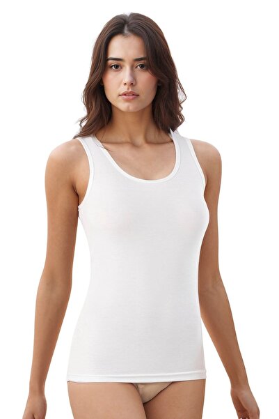 QKK Women's Bamboo Lycra Thick Strap 2-Piece Undershirt Q6K6K1T2Ka