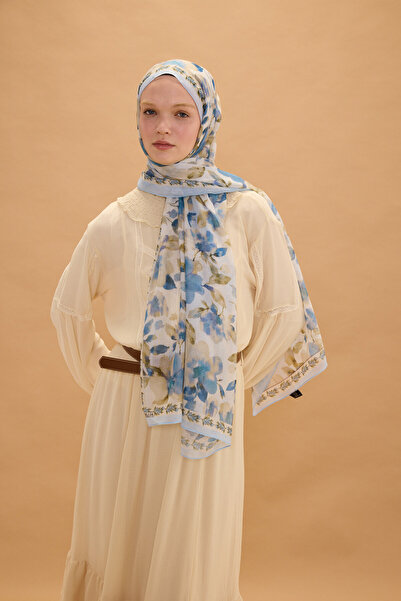 cs camellia scarf Şal Tokyo Rami - Baby Blue