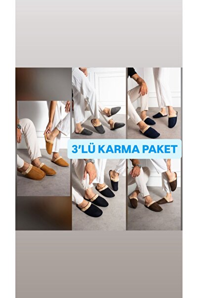 BYRAMSE 3-Pack Unisex Closed-Front Slippers Soft Lightweight Sole House Slippers (Narrow Fit)