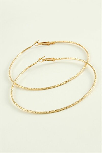 Marsilyan Zigzag Twisted Metal Hoop Earrings 8-9-10 cm