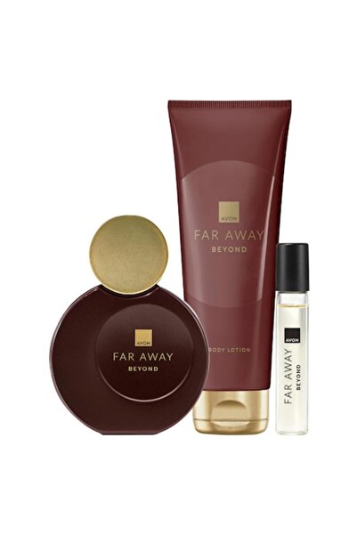 AVON Set of 3 Far Away Beyond Products, Avon- Eau de Parfum 50 ml, Body lotio...