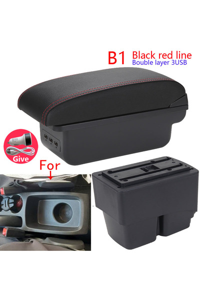 Choice3 B1 Black red 3USB For Ford Fiesta Armrest box For Ford Fiesta 7 Car A...
