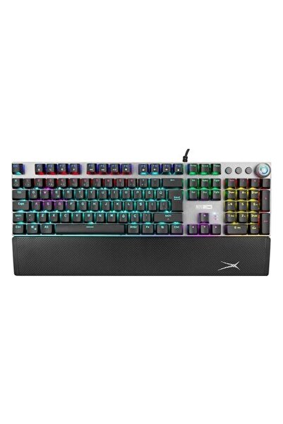 Genel Markalar ALGK8614 Siyah/gümüş Blue Swıtch Rainbow Mekanik Gaming Oyuncu...