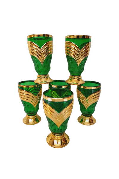 OEM Green glass tumbler set