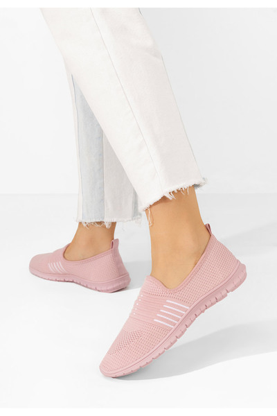 B T Shoes Růžové dámské polobotky Vanna