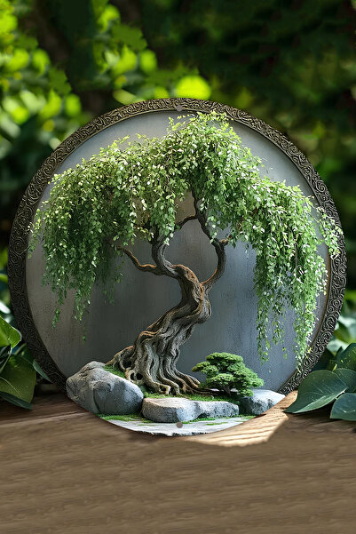 kutuTR Doğa & Ağaç Desenli UV Baskı 3D GÜRÜNÜMLÜ MDF Duvar Süsü – 33x33 cm & ...