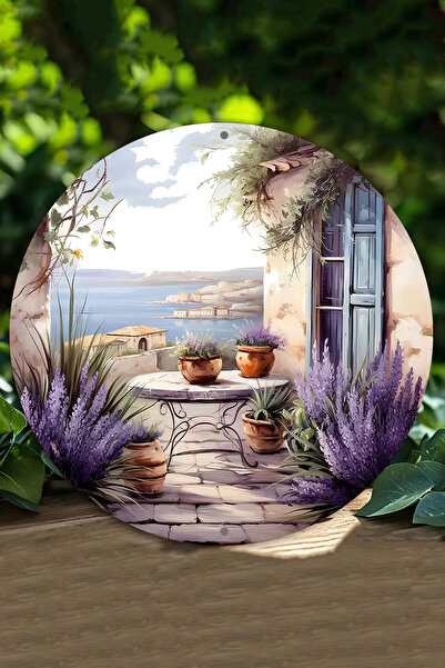 kutuTR Lavanta & Akdeniz Manzaralı UV Baskı 3D GÜRÜNÜMLÜ MDF Duvar Süsü – 33x...