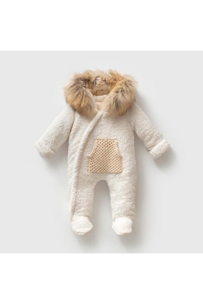 Genel Markalar Unisex Premium Bej Kürklü Welsoft Tulum