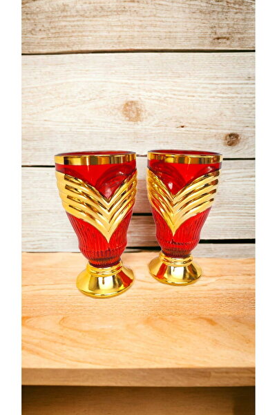OEM Set of 6 red glass glasses