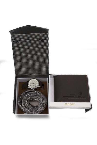 Jesou Collection Set cadou pentru barbati JESOU COLLECTION, cutie cu ceas, po...