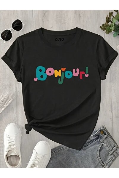 qubo sportswear & company Κοντομάνικο βαμβακερό μπλουζάκι oversize με στρογγυ...