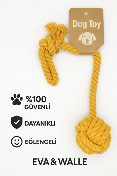 Eva & Wall-e Doğal Pamuk İpli Köpek Oyuncağı | Orta ve Büyük Irklar İçin Daya...