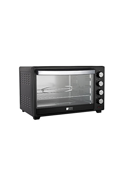 INNOTECH Electric Oven 60L – 2000W, 4 Control Knobs, Rotisserie + Convection, 100–250°C Temp Control