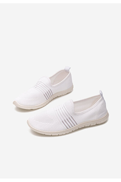 B T Shoes Bílé dámské polobotky Vanna