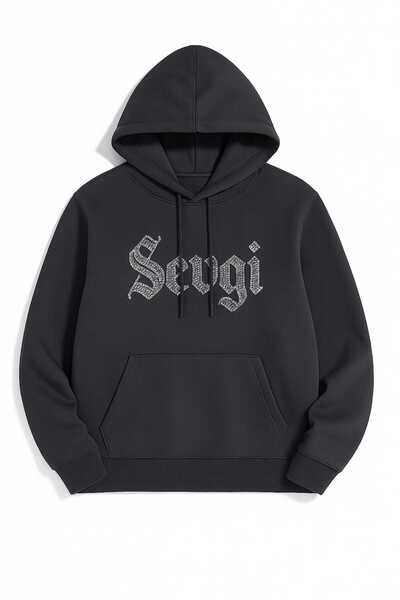 ROKİDS هوديي بقلنسوة كبير الحجم للجنسين من أنثراسايت – سويت شيرت رياضي شتوي م...