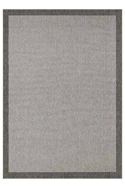 Vog Halı MERLİN Koyu Gri Bordürlü Kaymaz Kilim Tabanlı Modern İskandinav Hav ...