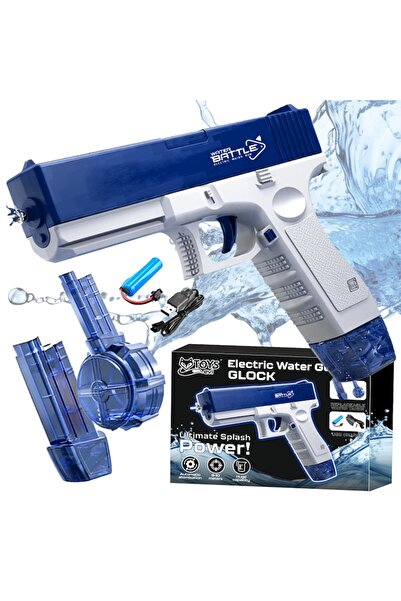 AB HOMES Pistol cu ​​apă automat pentru copii, jucărie electrică GLOCK, albastru