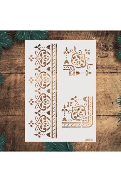 STENCİLTASARIM Stencil Tasarım Kö042 Boyama Şablonu - Dekoratif Duvar Ve Eşya...