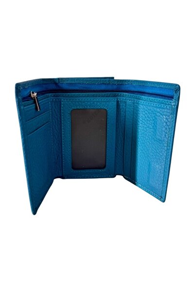 velve Hassion women's wallet, with triple opening, Turquoise