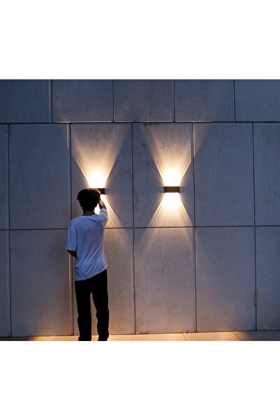 Flippy Lampă solară de perete, 8+4 LED-uri, lumină caldă, ABS+PC, 19 x 9,5 cm, IP65, neagră