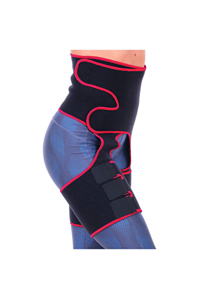 NeoSimply Centura pentru slabit, fitness si modelarea taliei, NeoSimply, 3 in 1, neopren, Negru/Rosu, S/M