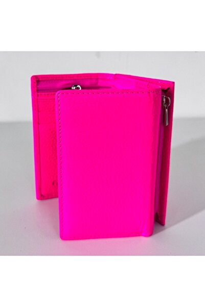 velve Portofel dama Hassion, cu deschidere tripla, fucsia