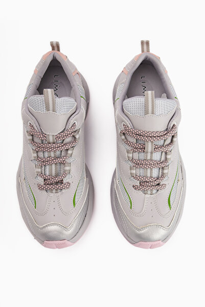 Limoya Rozhin Gri Kalın Taban Kadın Spor Ayakkabı